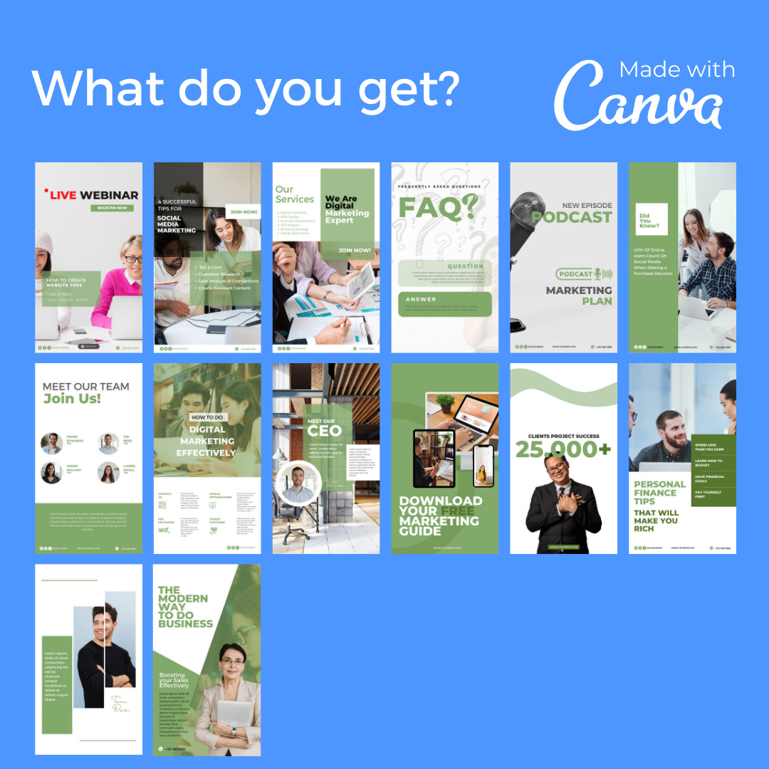 Downloadable Instagram Digital Marketing Agency (Story) 50 Templates
