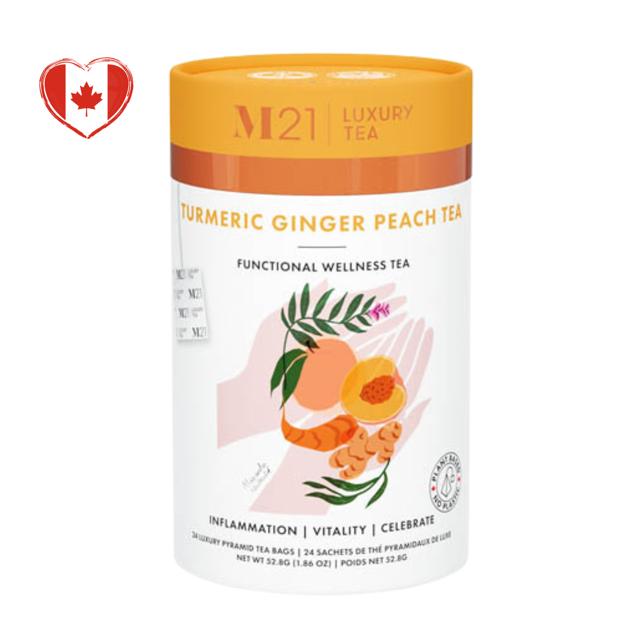 Turmeric Ginger Peach Luxury Tea